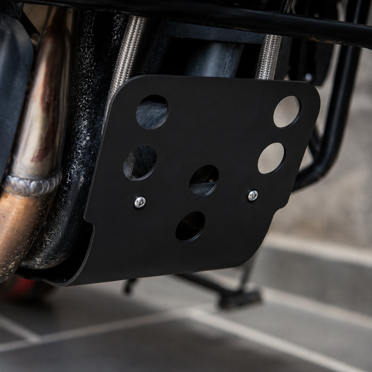 Zana Royal Enfield Bear 650 Aluminum Bash Plate - Black - ZI-8545 - Zana