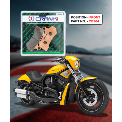 Crank1 Fully Sintered H2 Series Brake Pads for Harley Davidson Night Rod