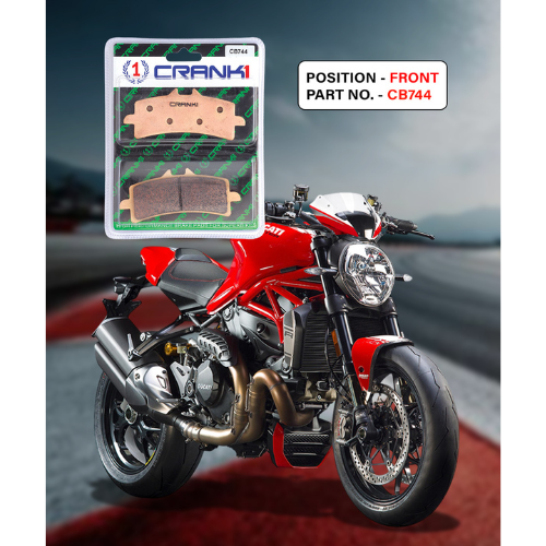 Crank1 Fully Sintered H2 Series Brake Pads for Ducati Monster 1200