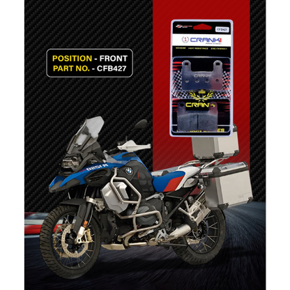 Crank1 Carbon Brake Pads for BMW R1250 GS (2019-2023)