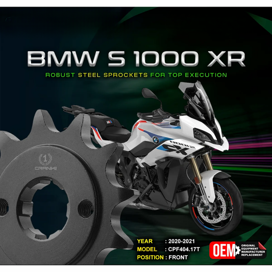 Crank1 BMW S 1000 XR (2020-2021) Performance Motorcycle Sprocket - Chrome - CPF404.17T