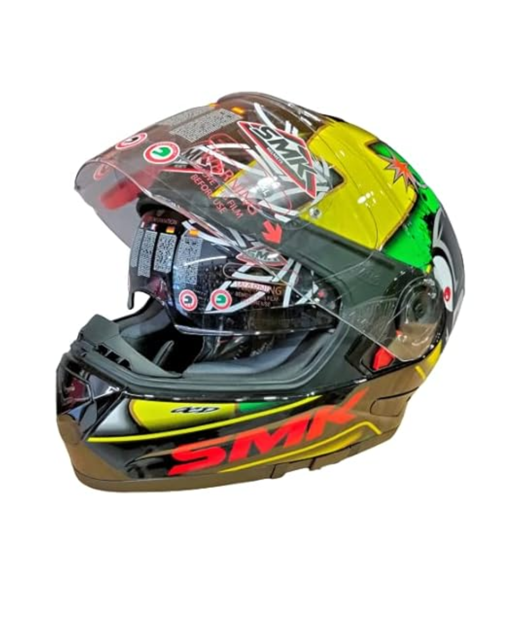 SMK Twister Cartoon GL241 Black Green Helmet - SMK