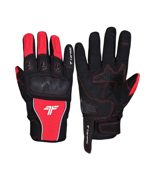 Tarmac Tex II Riding Gloves with Palm Sliders - Red