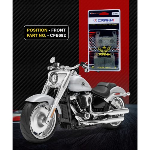 Crank1 Carbon Brake Pads for Harley Davidson Softail Fat Boy (2018 Onwards)