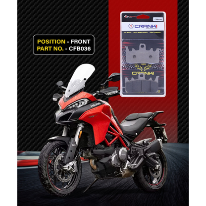 Crank1 Carbon Brake Pads for Ducati MultiStrada 950 (2017 Onwards)