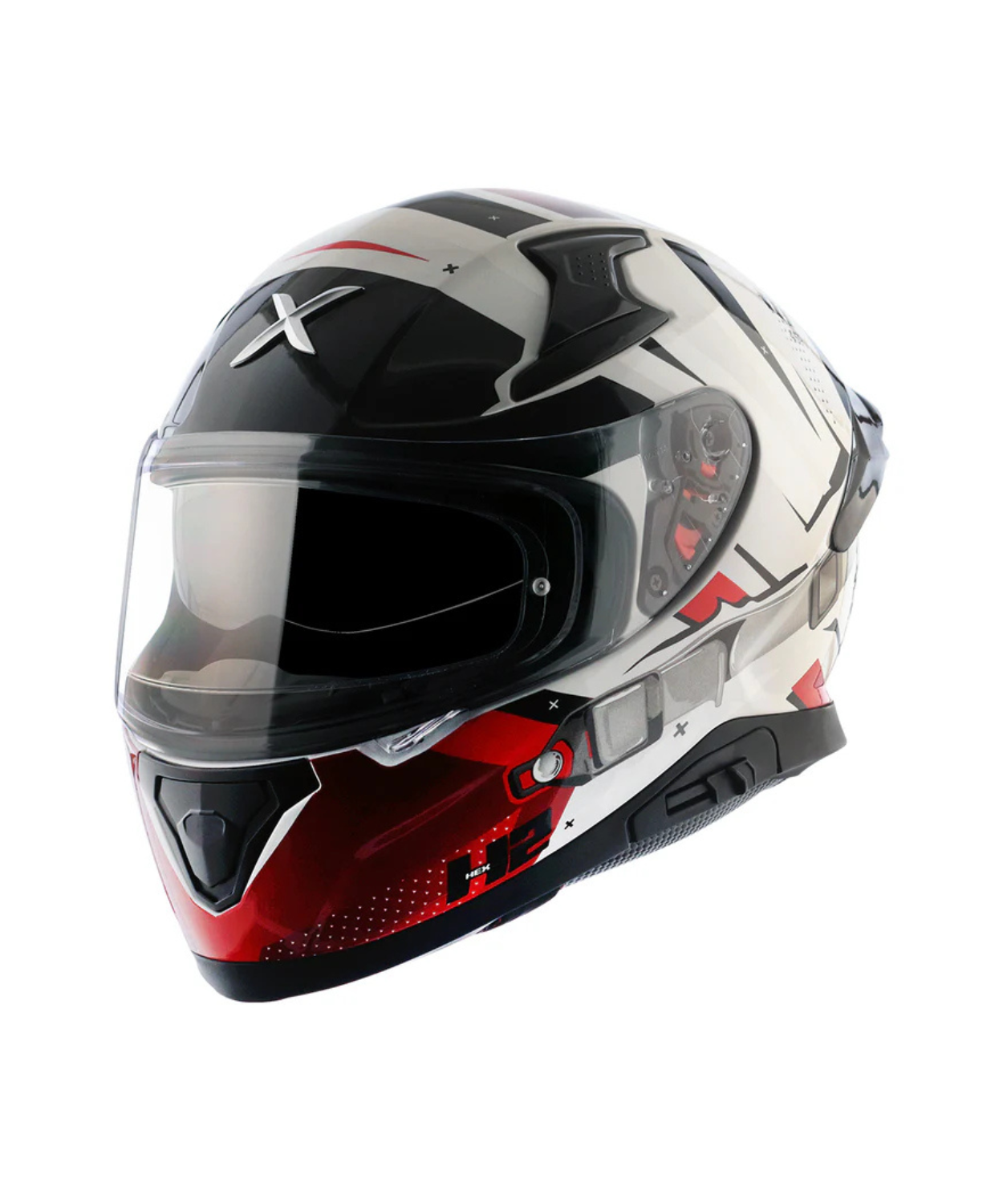 Buy Axor Apex Hex-2 Helmet White Red – Bikester Global