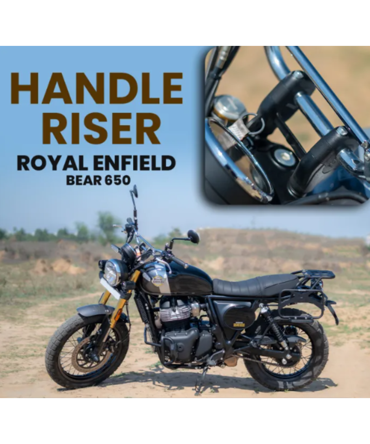 Zana Handle Riser Bear 650 Black - ZI-8547