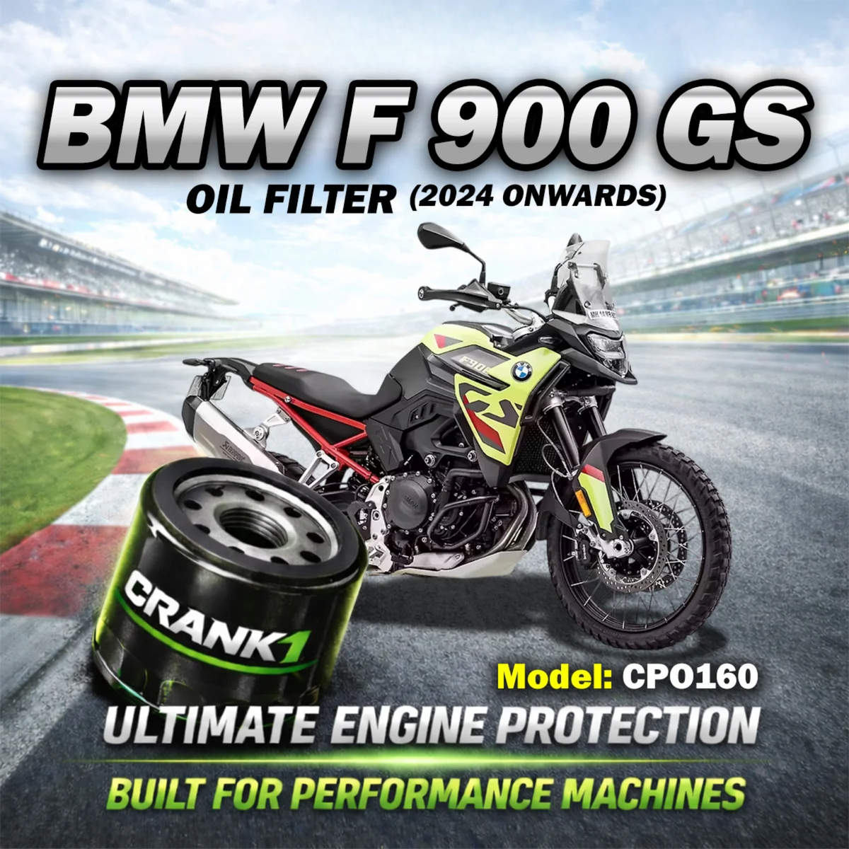 Crank1 BMW F 900 GS (2024 Onwards) Performance Oil Filters - CPO-160