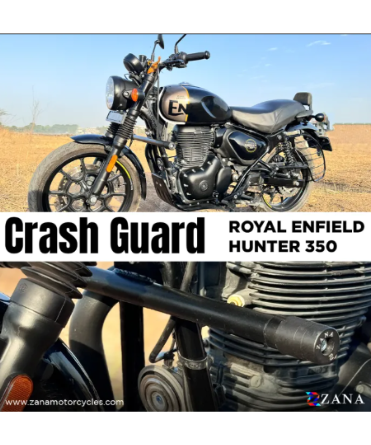 Zana Single Rod Crash Bar for Hunter 350 - ZI-8342