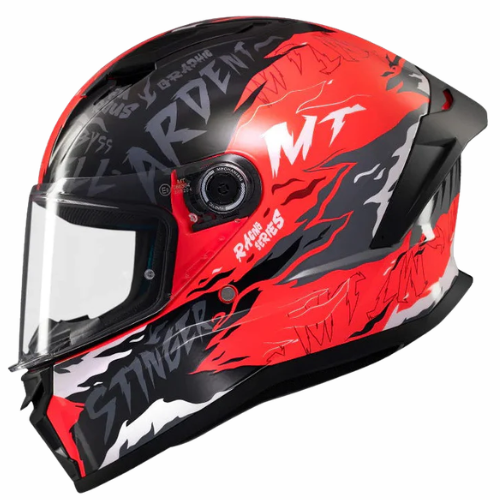 MT Stinger 2 Ardent C5 Helmet - Gloss Black Red