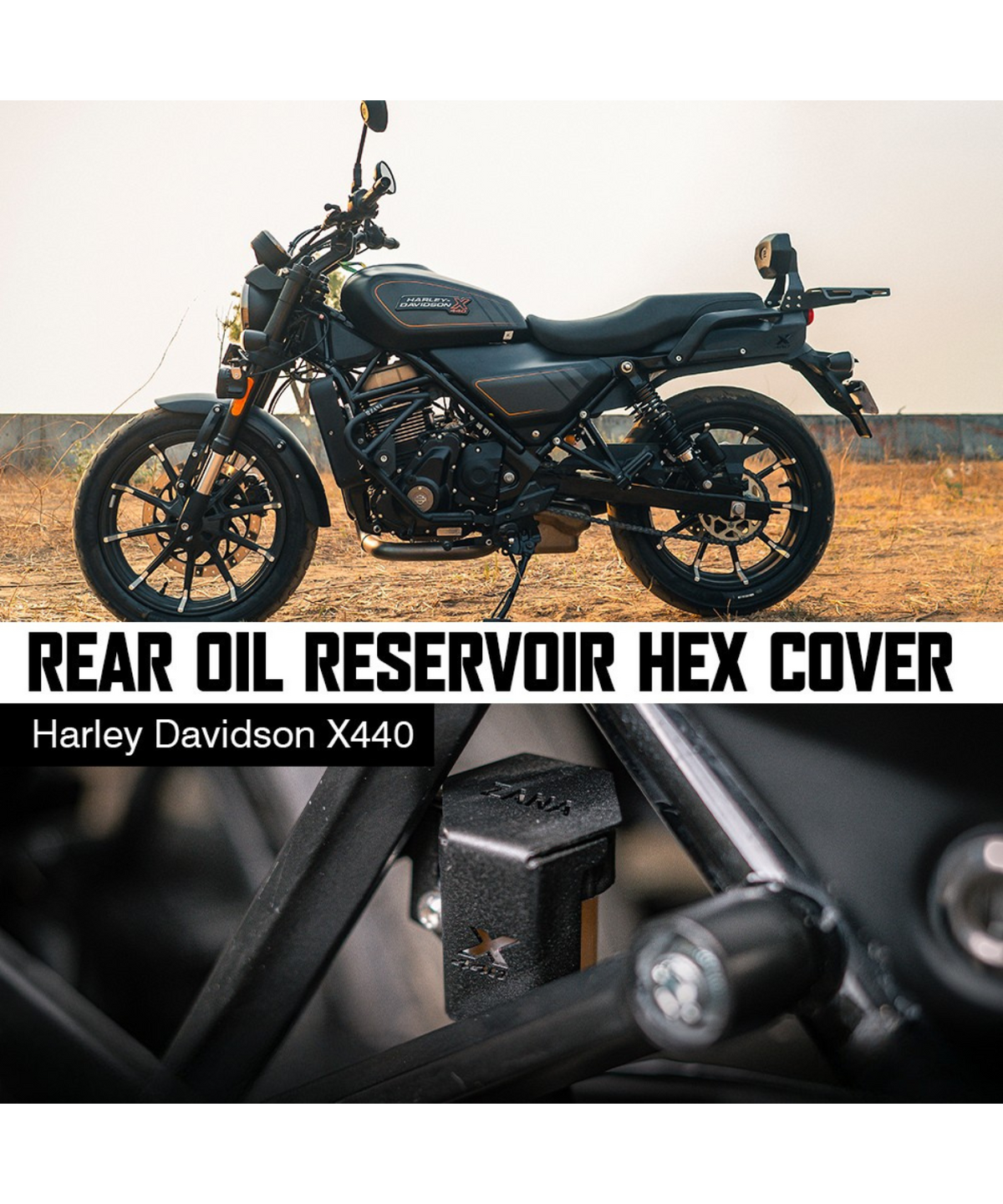 Zana Harley Davidson X440 Rear Oil Reservoir Cover - ZI-8489 - Zana