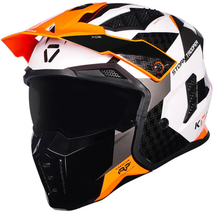 Korda Strom Trooper XOE Helmet - Gloss White Orange