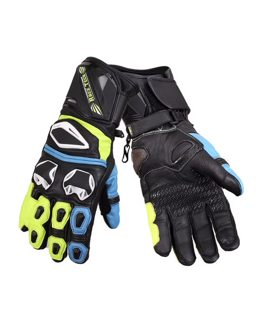 BBG Snell Race Tech Riding Gloves - Neon