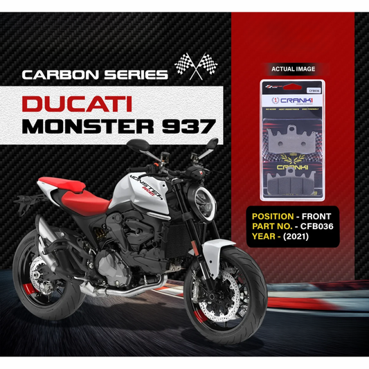 Crank1 Carbon Brake Pads for Ducati Monster 937 (2021)
