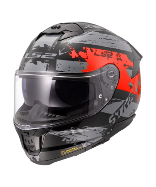 LS2 FF320 Stream II Noisy Helmet - Black Red