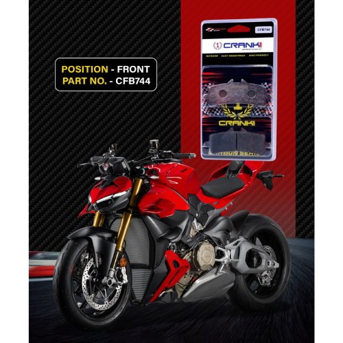 Crank1 Carbon Brake Pads for Ducati Streetfighter V4 (2020-2022)