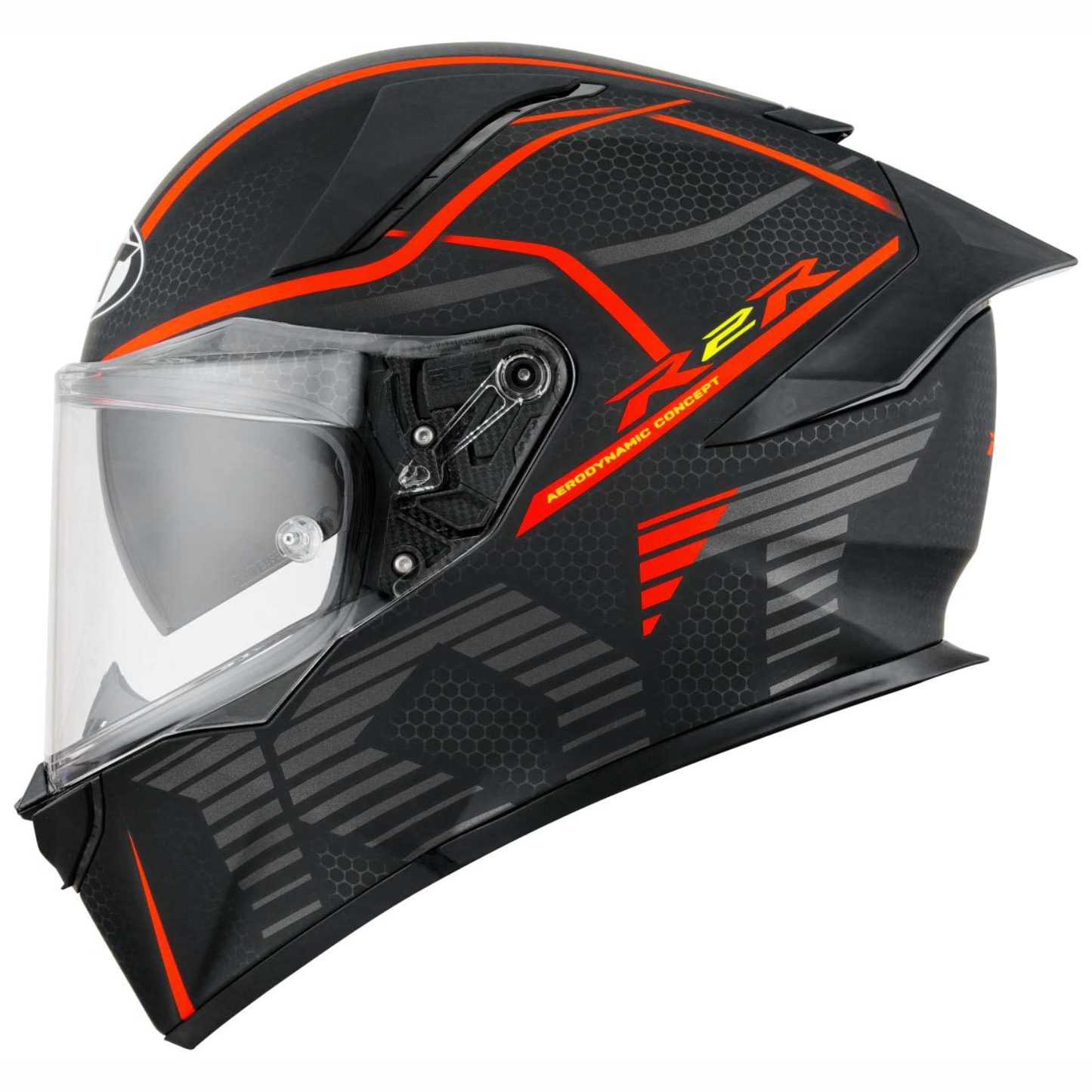 KYT R2R Pro Concept Helmet - Matt Black Red
