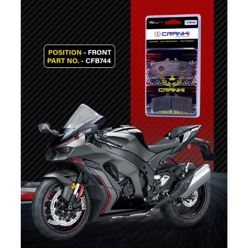 Crank1 Carbon Brake Pads for Kawasaki ZX 10 R / RR