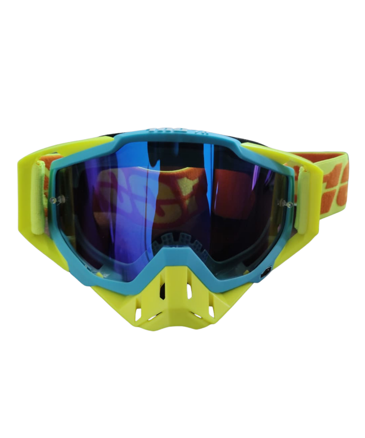 100% ADV Racecraft Mirror Blue Lens Goggle - Yellow Blue - 100%