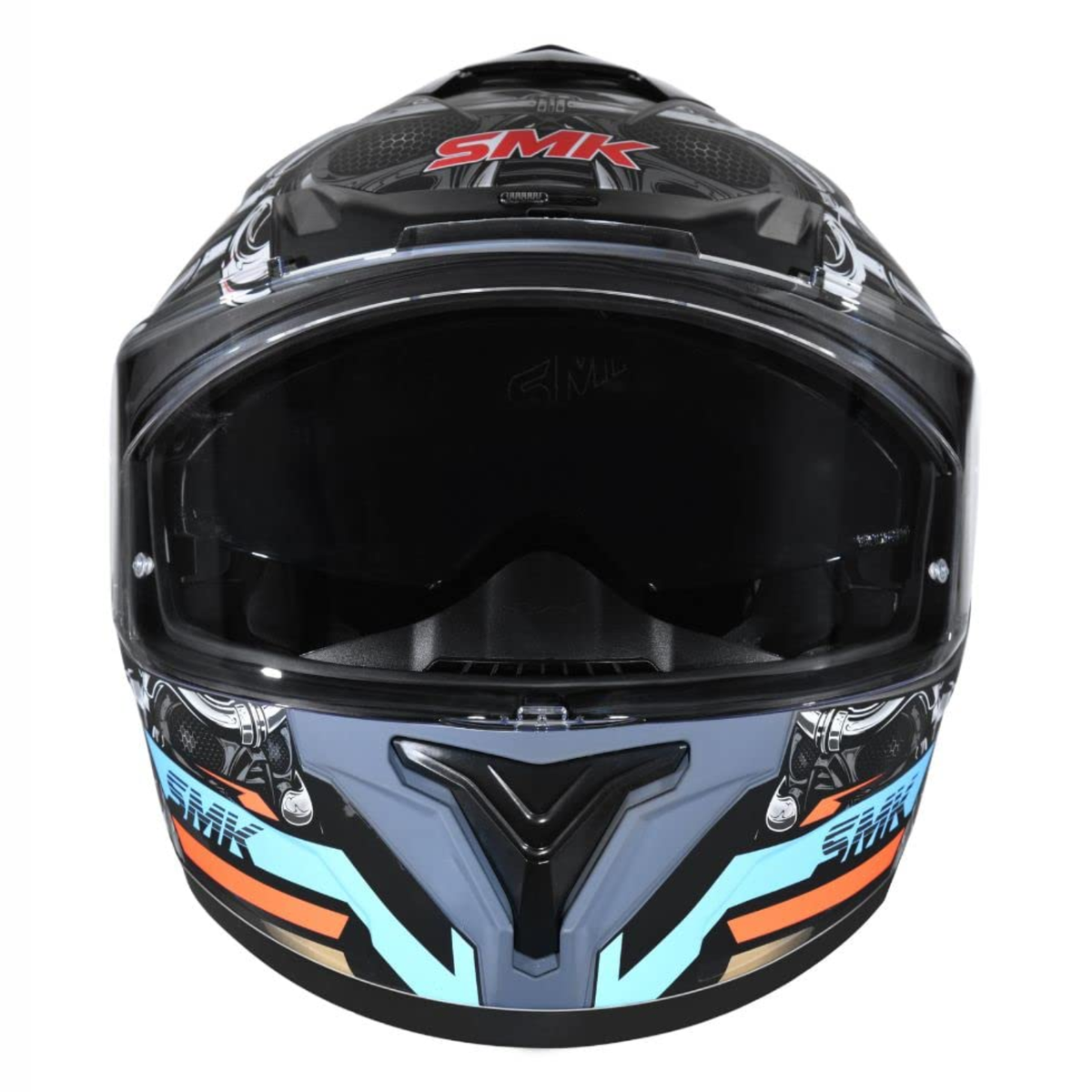 SMK Typhoon Motorhead MA676 Black Helmet - SMK