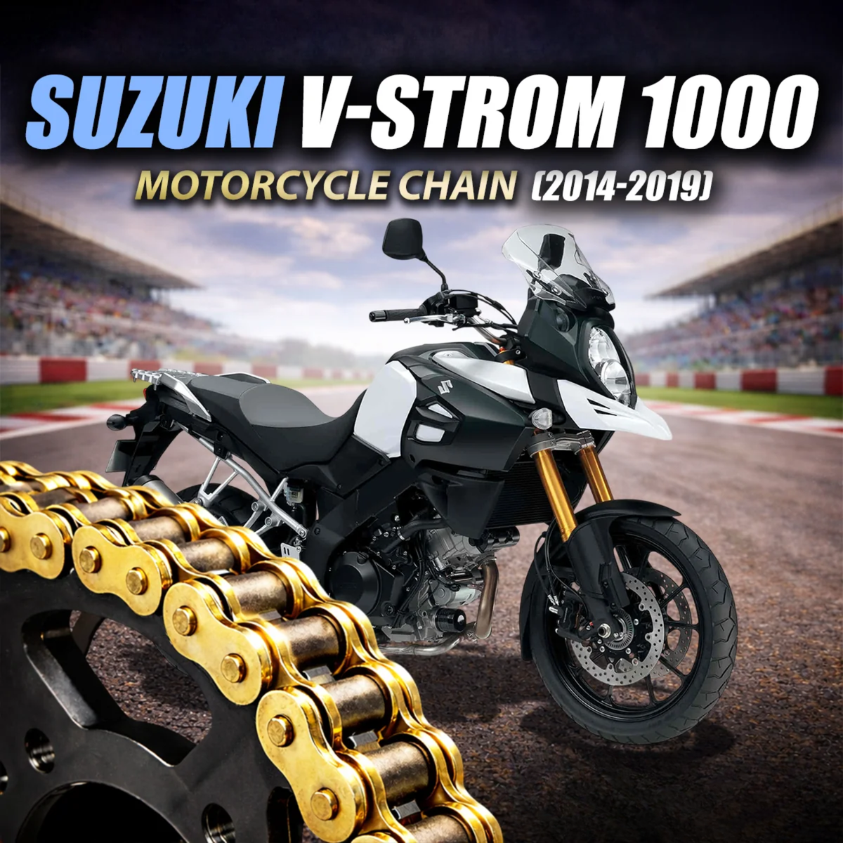 Crank1 Suzuki V-Strom 1000 (2014-2019) 525 Pitch ZVM-X 120L Chain - Gold