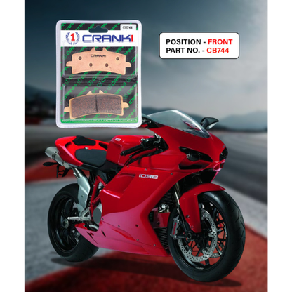 Crank1  Fully Sintered H2 Series Brake Pads for Ducati 1098