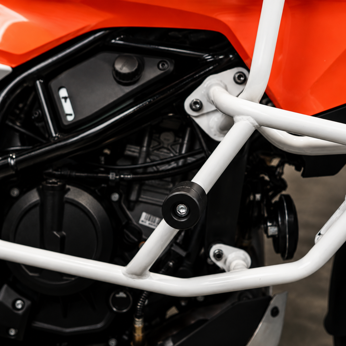 Zana KTM ADV 390 (2025) Lower Engine Guard with Slider - White - ZI-8554 - Zana