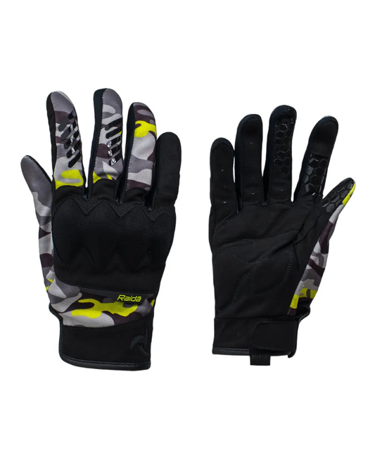 Raida Trailcraft Off Road Riding Gloves - Camo Hi-viz