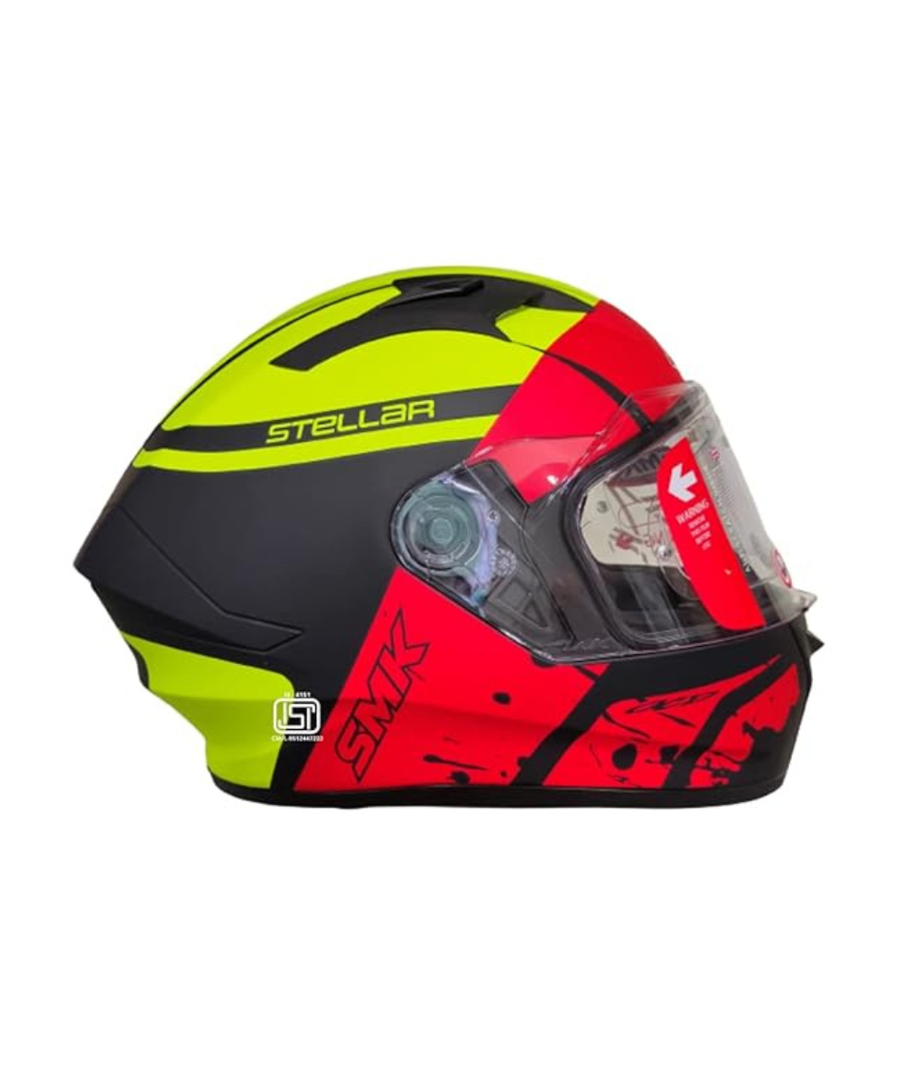 SMK Stellar Squad Black Red Yellow Matt (MA234) Helmet - SMK