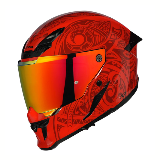 Korda Icon Maori Helmet - Gloss Red