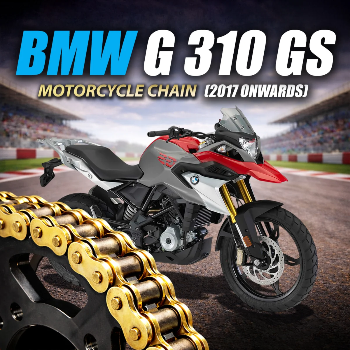 Crank1 BMW G 310 GS (2017 Onwards) 520 Pitch ZVM-X 112L Chain - Gold