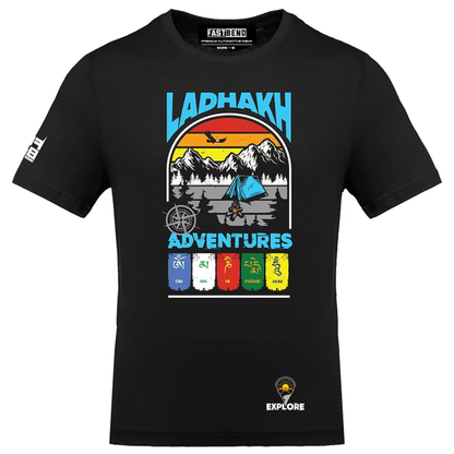 Fast Bend Ladakh Explore Tshirt - TF 410 - Black