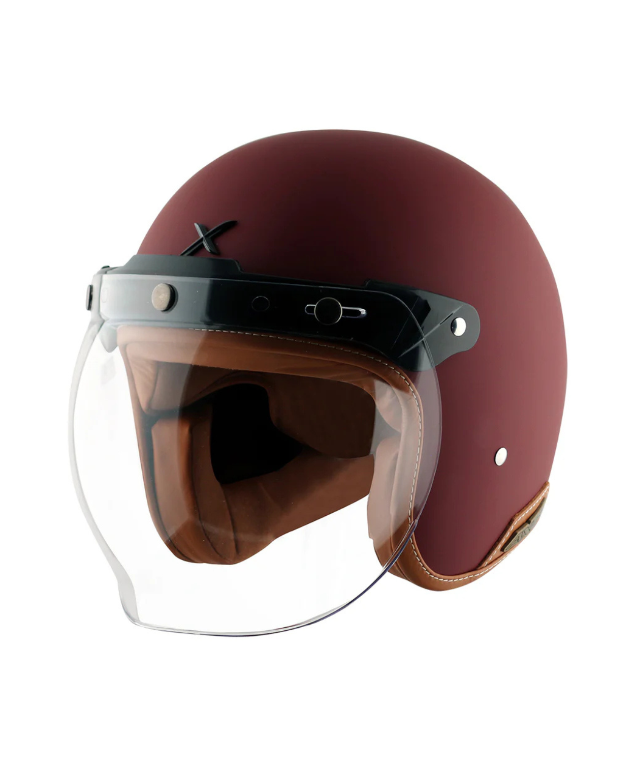 Axor Retro Jet Helmet - Dull Chestnut Red