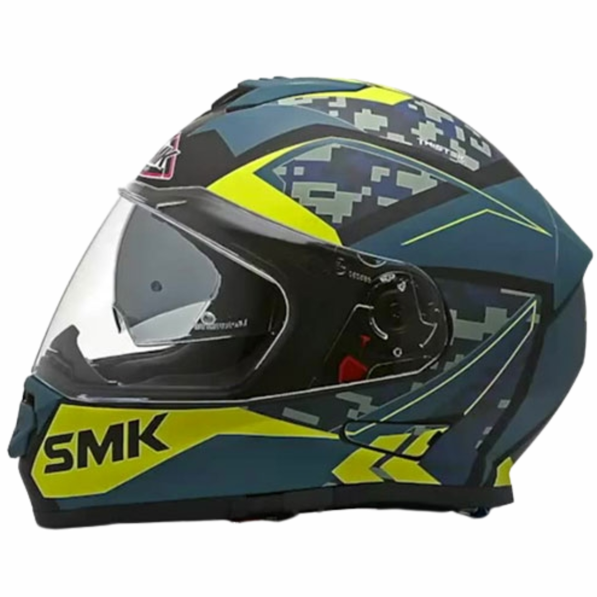 SMK Twister Zest MA254 Blue Yellow Helmet - SMK
