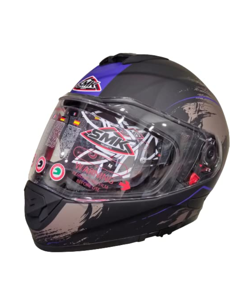 SMK Twister Wraith MA265 Black Blue Helmet - SMK