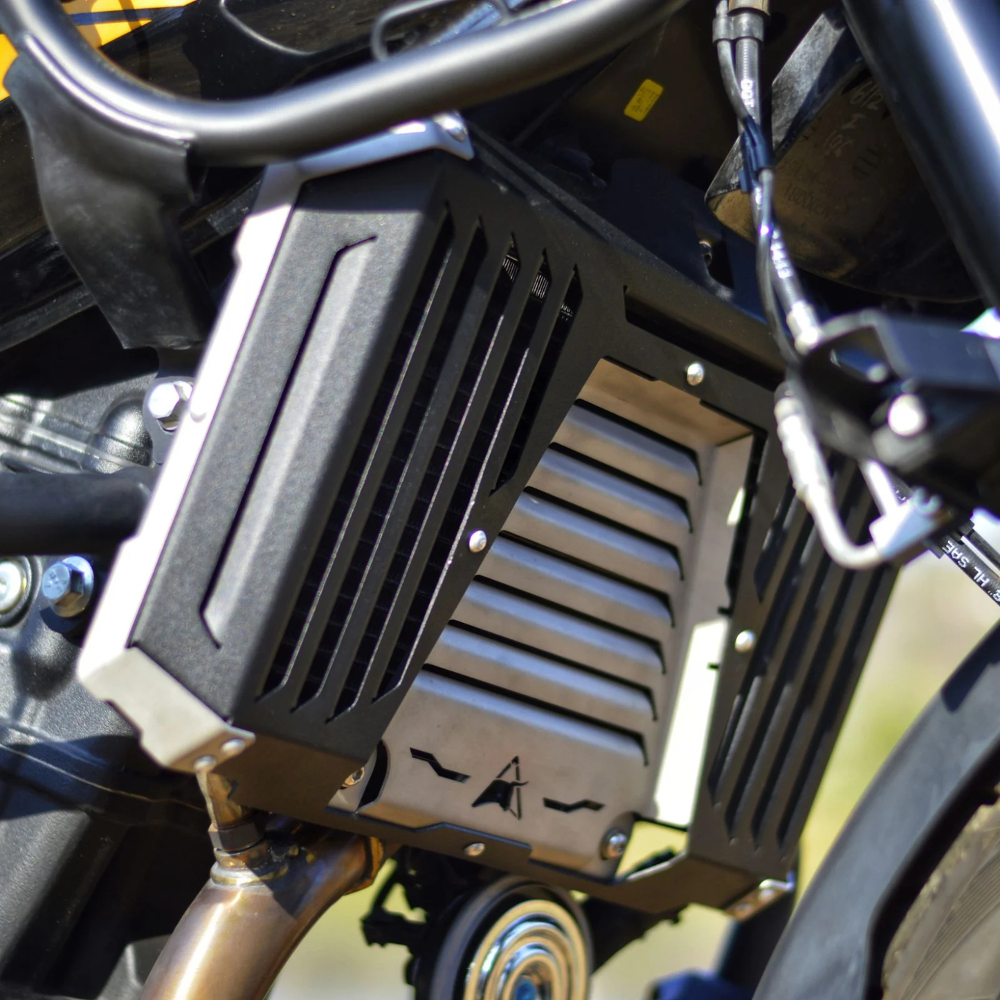 Auto Engina Royal Enfield Himalayan 450 Radiator Guard - Black Silver
