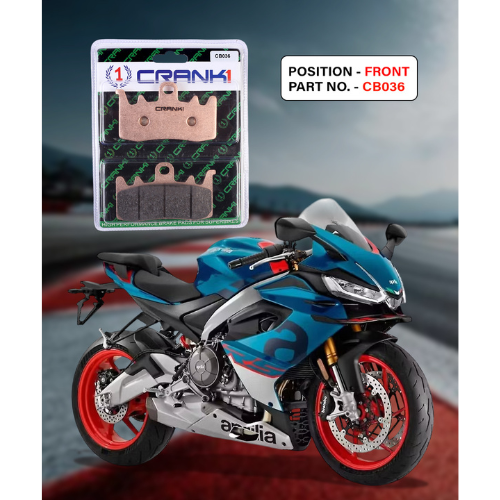 Crank1 Fully Sintered H2 Series Brake Pads for Aprilia RS 660 (2021 Onwards)