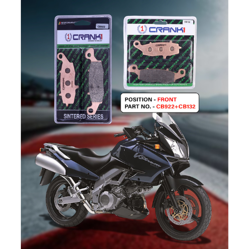 Crank1 Sintered Brake Pads for Suzuki V Strom 1000 (2002-2010)