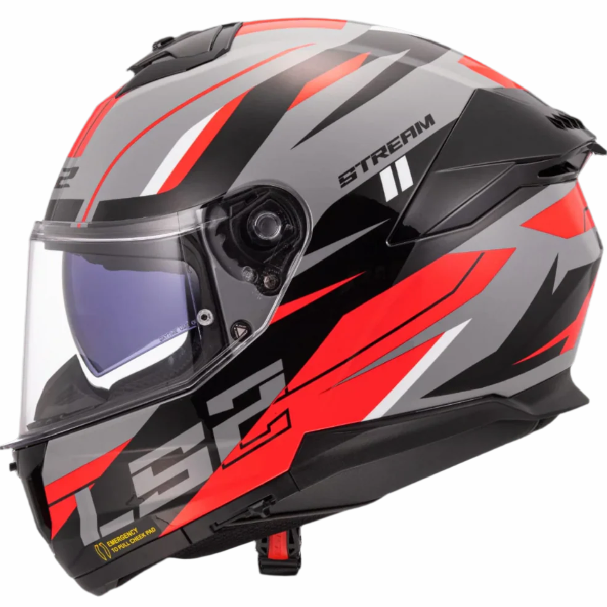 LS2 FF320 Stream II Bolt Helmet - Matt Black Red - LS2