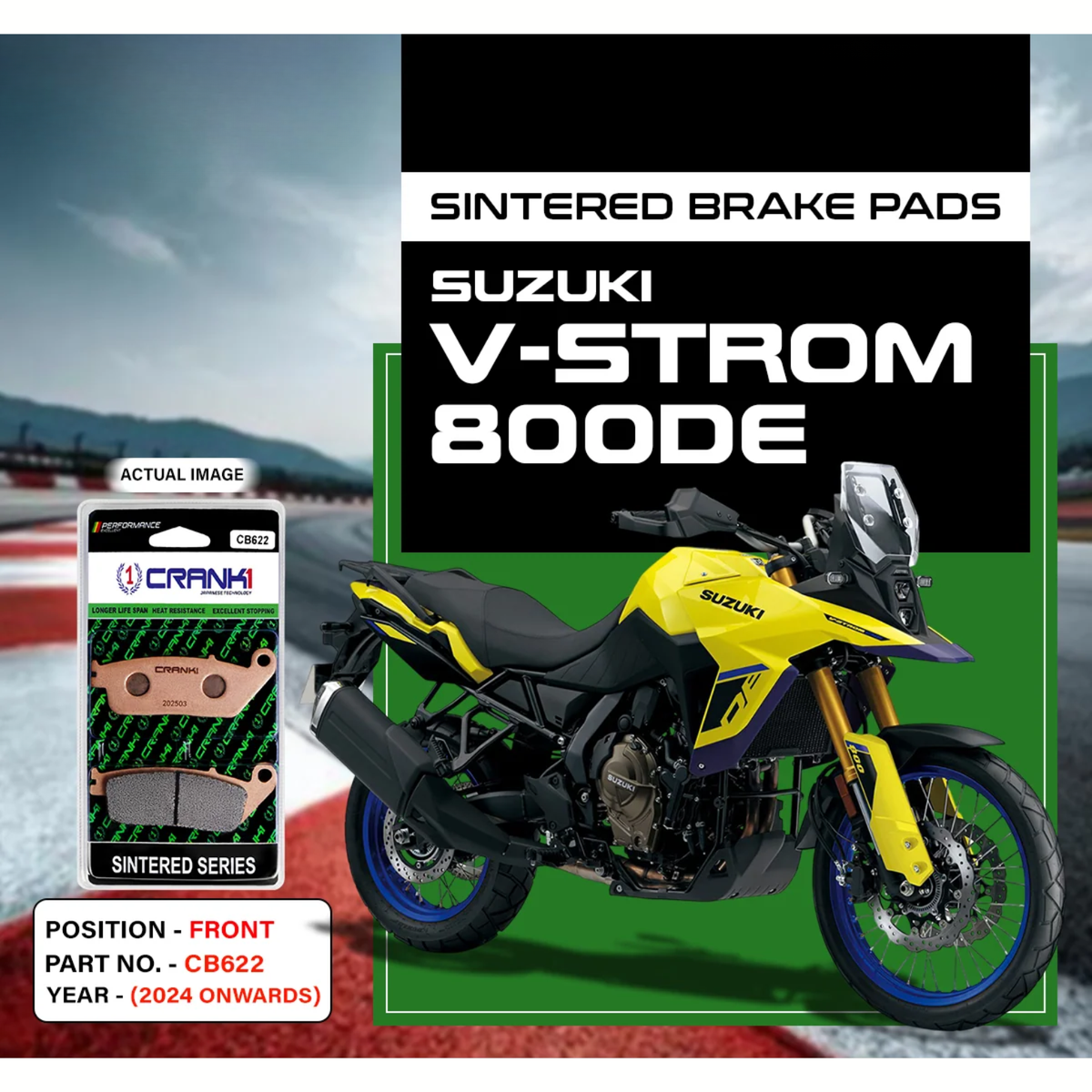 Crank1 Suzuki V-Strom 800DE (2024 Onwards) Sintered Brake Pads