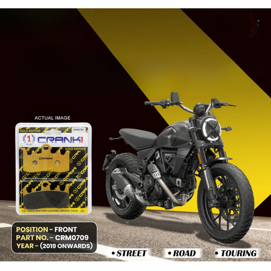 Crank1 Ceramic Brake Pads for Ducati Scrambler 800 Icon Dark (2019 Onwards)