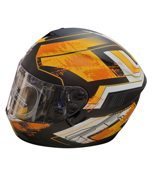 Cross Scorpion Full Face Helmet - Matt Orange Black