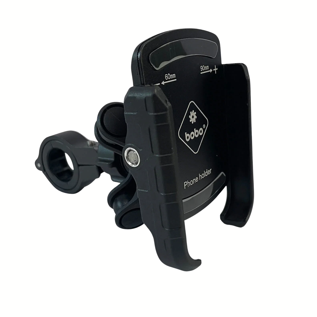 BOBO BM4 PRO PLUS Jaw-Grip Bike Phone Holder with PRO PLUS Vibration Damper Motorcycle Mobile Mount - Black - BOBO