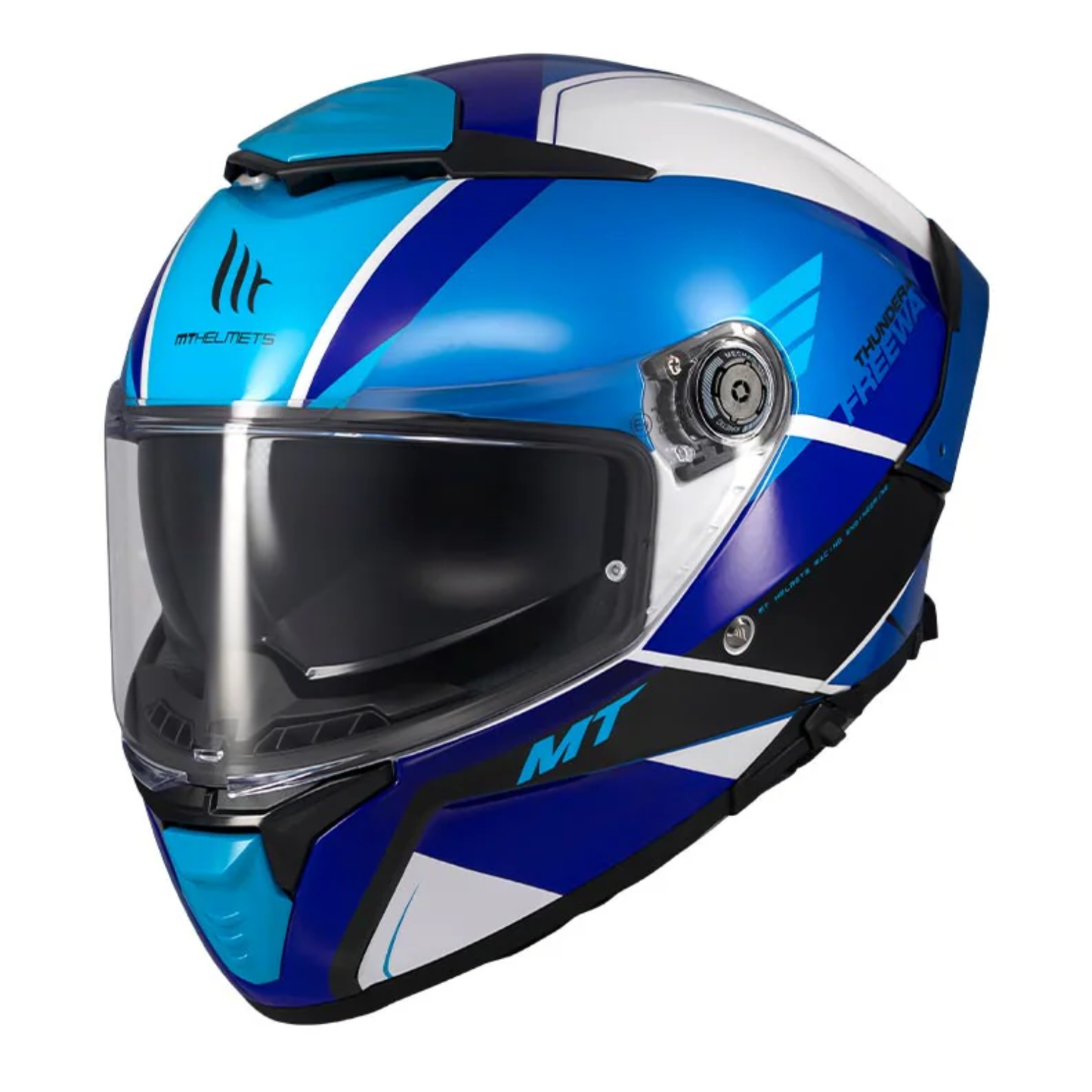 MT Thunder 4 SV Freeway A17 Helmet - Gloss Blue White