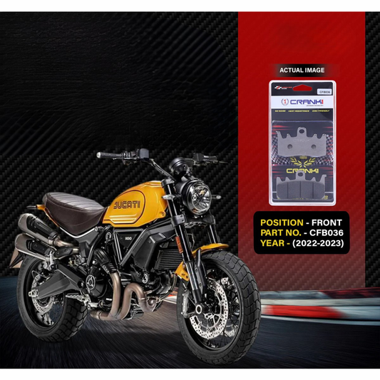 Crank1 Carbon Brake Pads for Ducati Scrambler 1100 Tribute Pro (2022-2023)