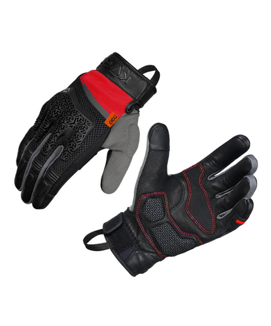 Korda D30 Adventure Riding Gloves - Black Red
