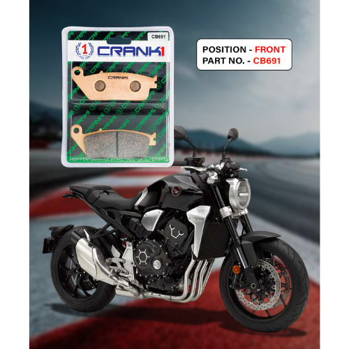 Crank1 Fully Sintered H2 Series Brake Pads for Honda CB1000R
