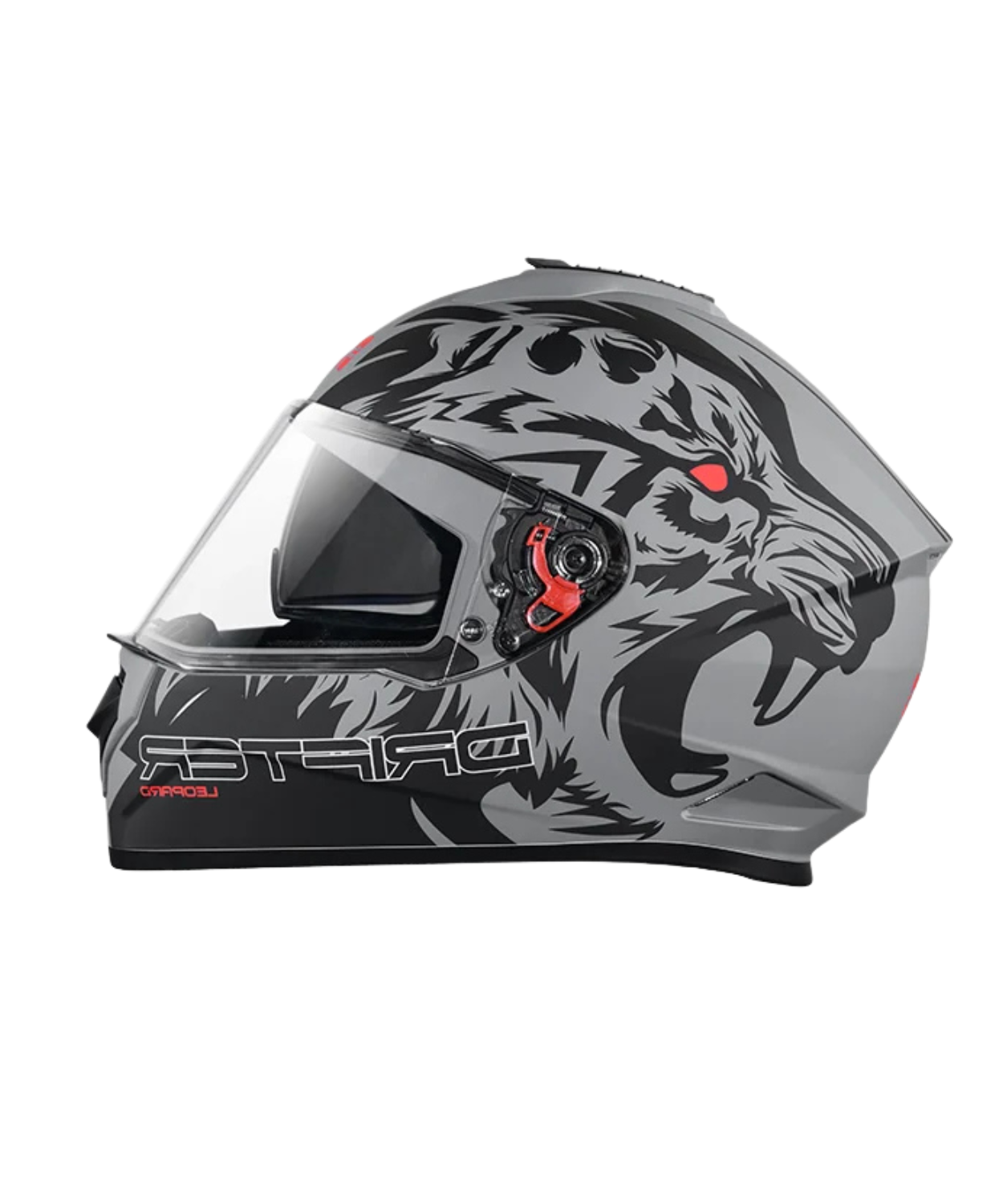 Studds Drifter D2 Leopard Decor Graphics Helmet - Matt Grey Black N9