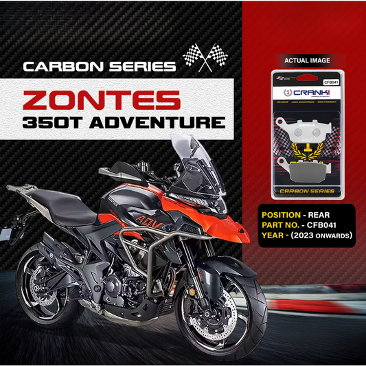 Crank1 Carbon Brake Pads for Zontes 350T Adventure (2023 Onwards)
