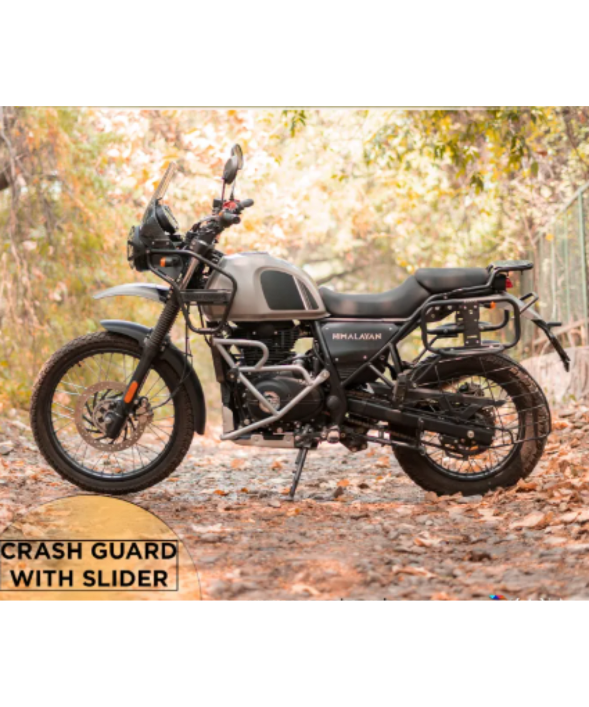 Zana Royal Enfield Himalayan BS6 Crash Guard with Slider MS Silver - ZI-8148 - Zana